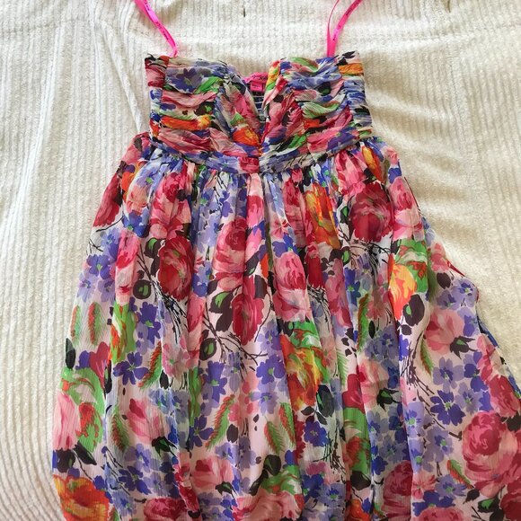 Betsey Johnson Floral Strapless Dress - Picture 2 of 3